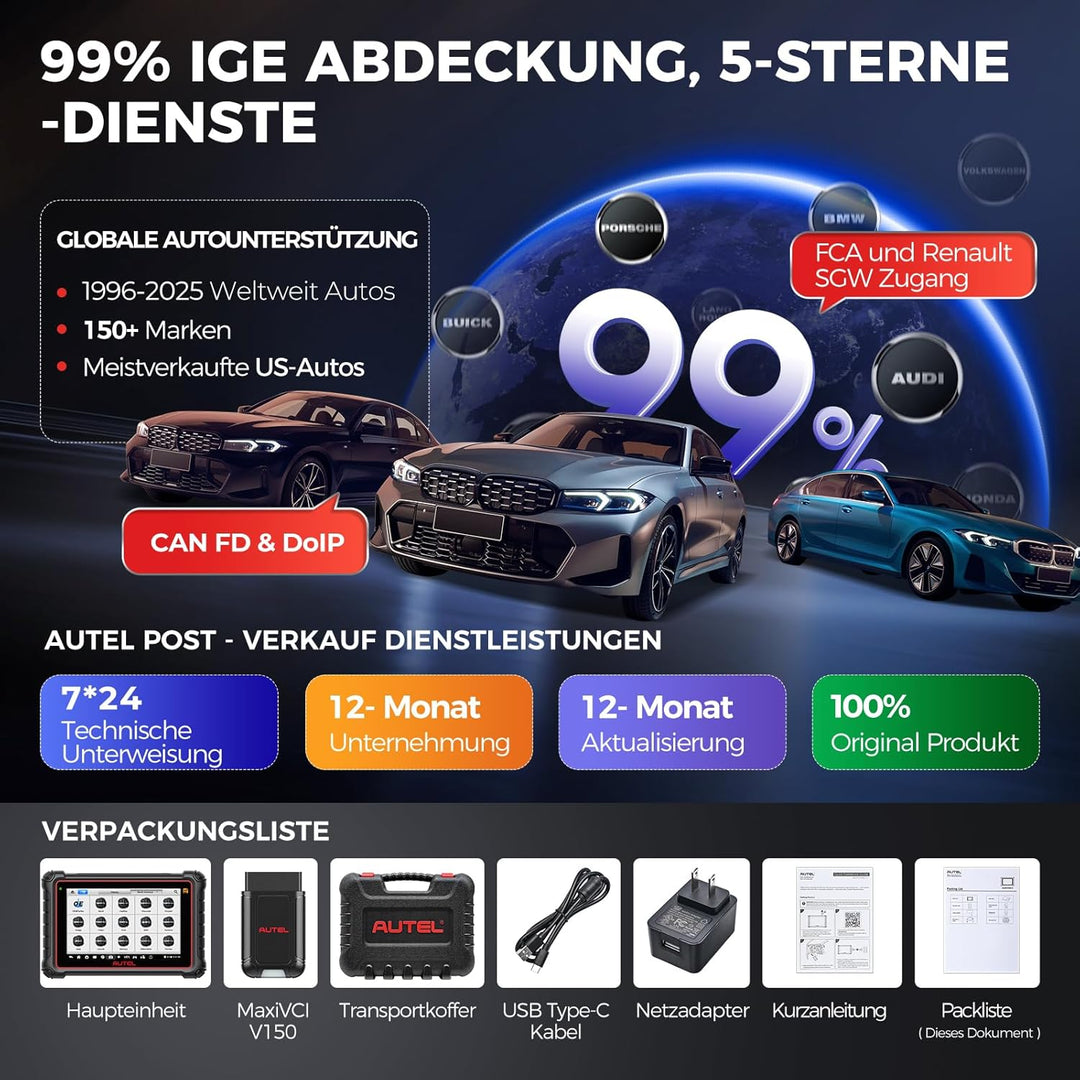 Autel MaxiPRO MP900-TS OBD2 Diagnosegerät: 2024 Aufwertung von MP808S-TS/MP808BT Pro/MS906TS, DoIP C