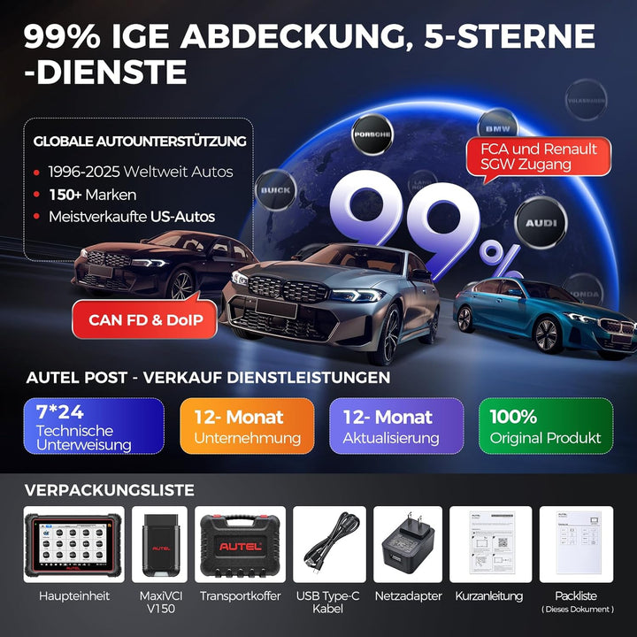 Autel MaxiPRO MP900-TS OBD2 Diagnosegerät: 2024 Aufwertung von MP808S-TS/MP808BT Pro/MS906TS, DoIP C