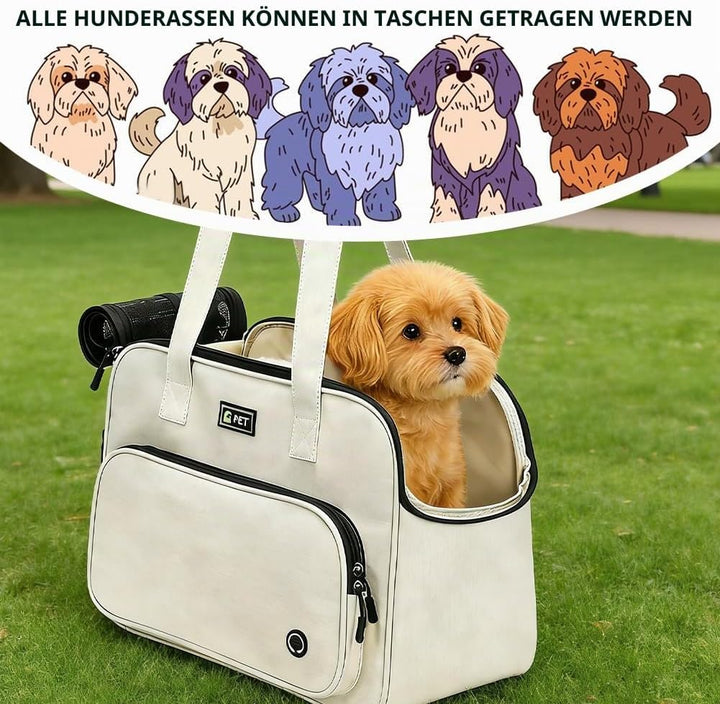 Hundetasche für Kleine Hunde und Katzen, Hundetasche Tragbarkeit, Leichte Atmungsaktive Haustiertasc