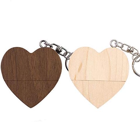 A Plus+ 10 Stück USB 3.0 Stick 16GB Holz Herz Speicherstick USB 3.0 USB-Flash-Laufwerk Memory Stick
