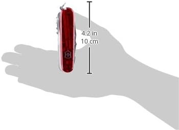 Victorinox Taschenmesser Swiss Champ (33 Funktionen: Metallfeile, Mini-Schraubendreher) rot Rot Tran