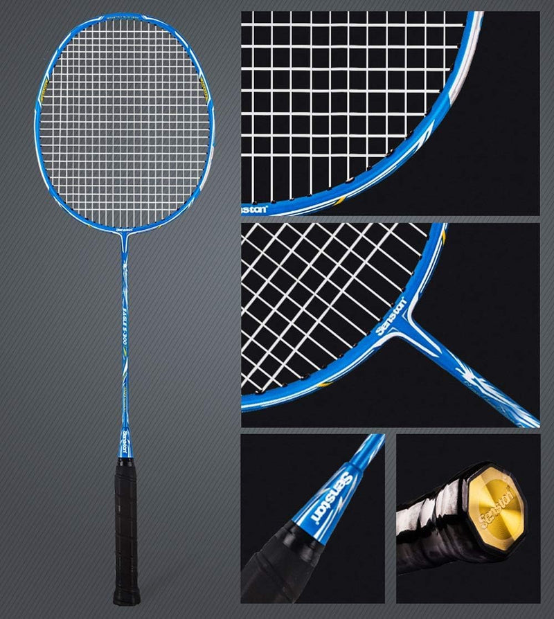 Senston S300 Graphit Badminton Set Carbon Badmintonschläger Badminton Schläger mit Schlägertasche un