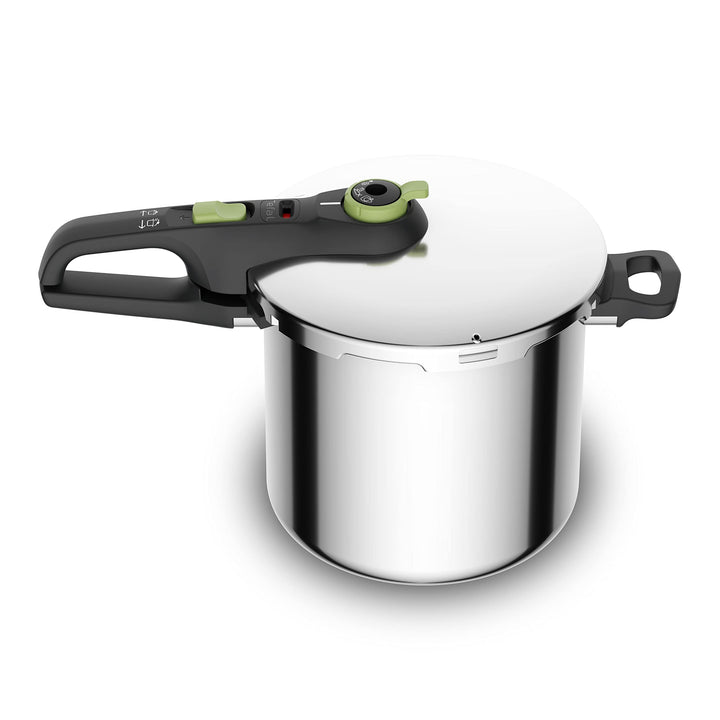 Tefal Secure Trendy 8L Schnellkochtopf mit Korb - Zwei Programme, Gemüse und Fleisch, schnellere Mah