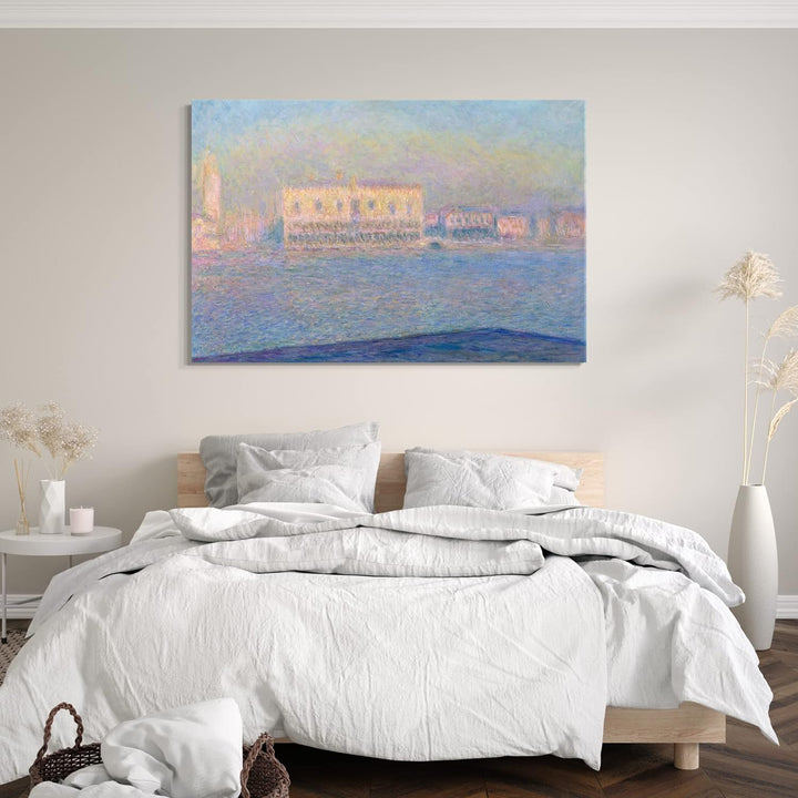 Printed Paintings Leinwand (80x60cm): Claude Monet - Blick von Santa Maria Maggiore auf den Dogen 80