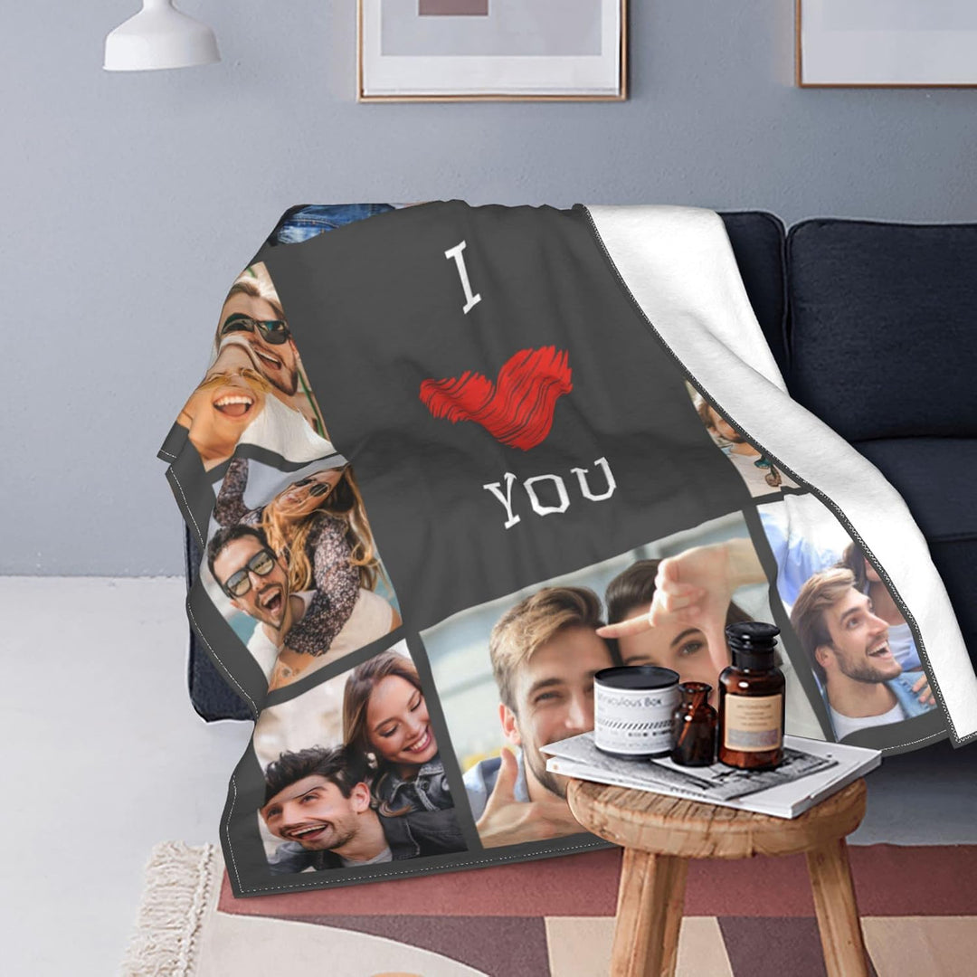 Easycosy personalisierte Decken für Paare Geschenke Benutzerdefinierte Bild werfen Decke Personalisi
