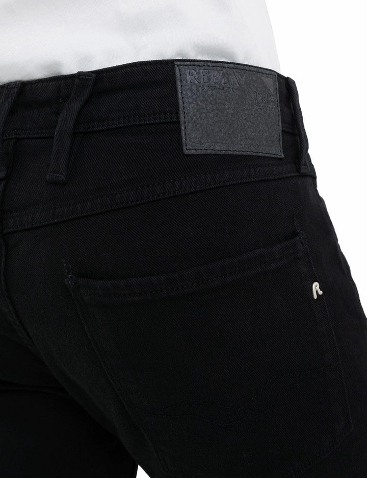 Replay Herren Jeans Anbass Slim-Fit mit Power Stretch 28W / 32L Black 098, 28W / 32L Black 098
