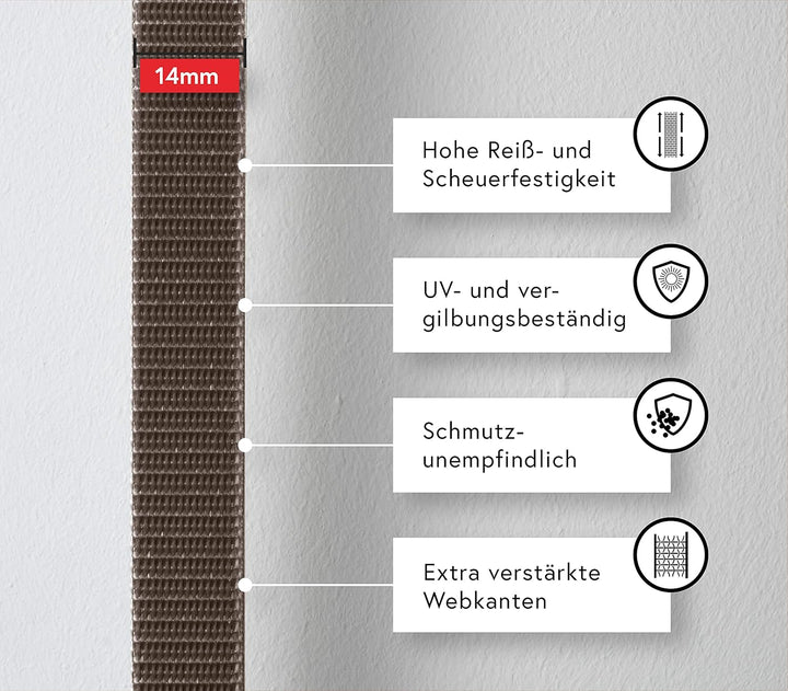 BAUHELD® 50m Rolladengurt 14mm 18mm 20mm 23mm [Made in Germany] Für Rolläden an Türen & Fenster geei