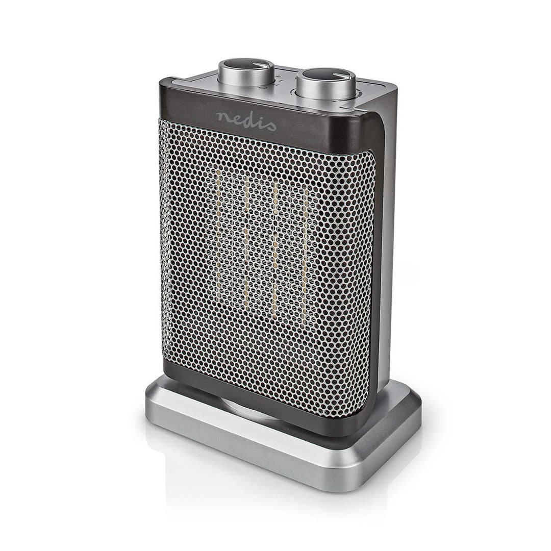 Nedis HTFA17GY - Keramik-PTC-Heizlüfter - 1000/1500 W - 2 Heizstufen - Einstellbares Thermostat - Os
