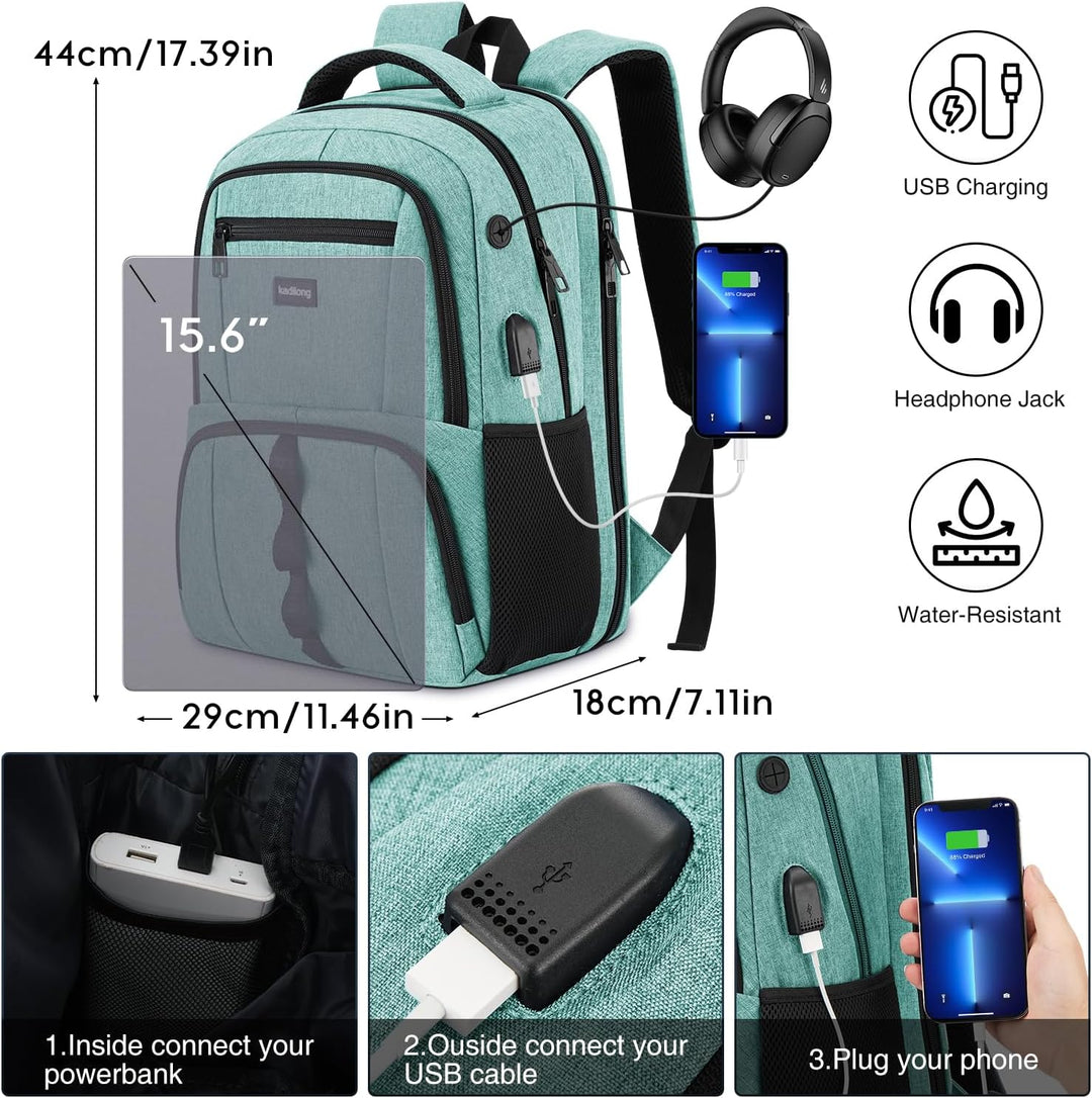 kadilong Unisex Rucksack Herren Damen,Schulrucksack Jungen Teenager Schultasche für Student Uni Stud