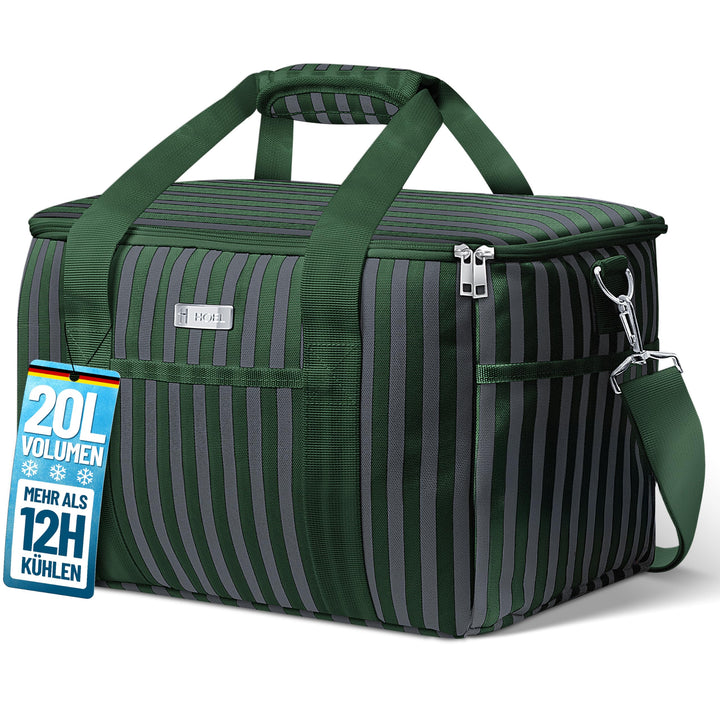 HOEL Kühltasche gross 20L &amp; 30L faltbar - Isolierte Thermotasche - Lunchtasche wasserdicht &amp; auslauf