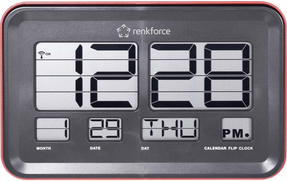 Renkforce KLAPPZAHLEN Funk-WANDUHR A541