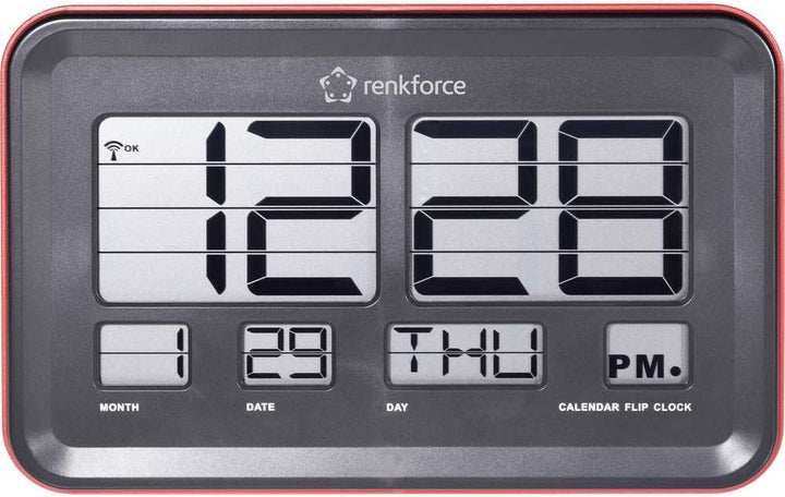 Renkforce KLAPPZAHLEN Funk-WANDUHR A541