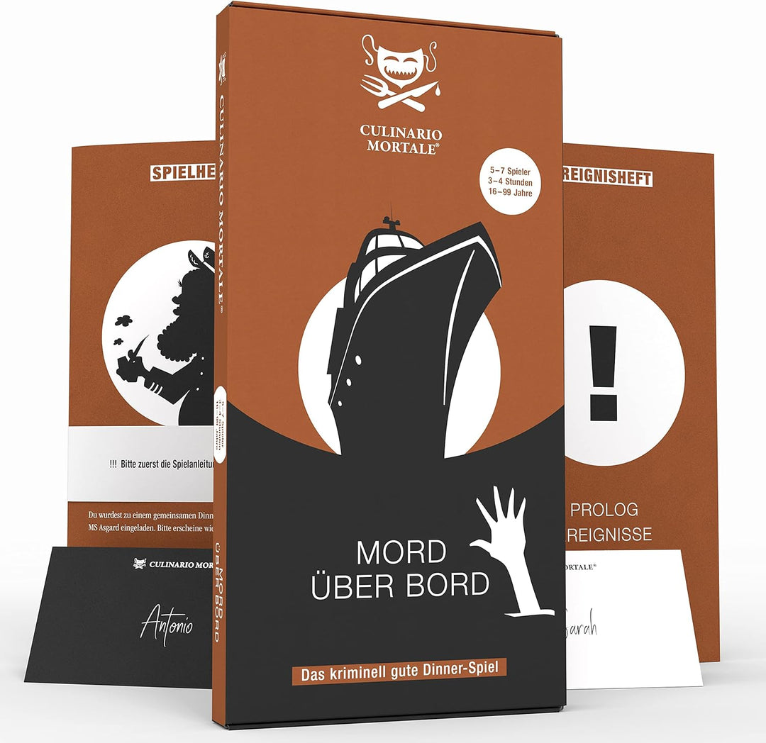 Culinario Mortale® Krimidinner für zuhause 5 bis 7 Personen - Mord über Bord - unterhaltsames Krimi