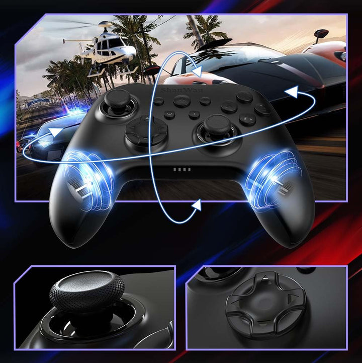 ShanWan Wireless Controller für Windows- PC, Android, iPhone, Android, Switch, Steam, Gamepad 2.4G B
