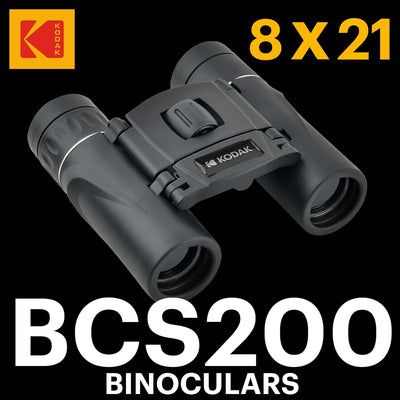 KODAK BCS200 Binokular-Fernglas, kompakt, 8-fache Vergrösserung, Sichtfeld von 126 m bis 1000 m, Sch