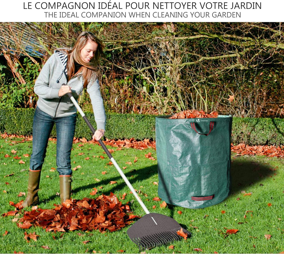 VOUNOT Gartenabfallsack 272 Liter, 6er Gartensäcke für Grünabfall, Selbststehend und Falt, Laubsack