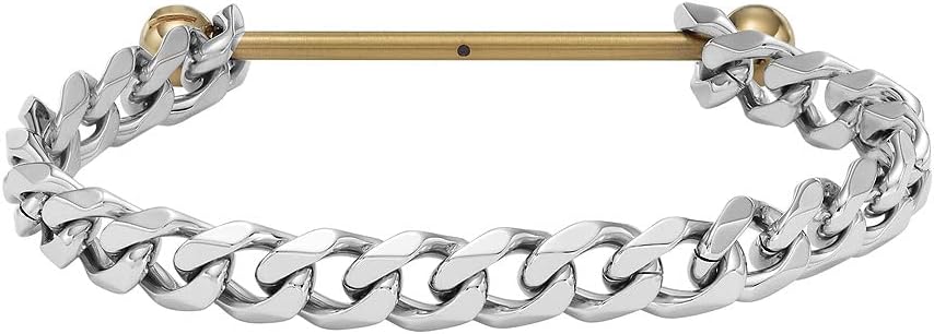 Diesel Armband Für Männer Stahl, Länge: 180mm, Breite: 8.5mm Silber Edelstahlarmband, DX1410931