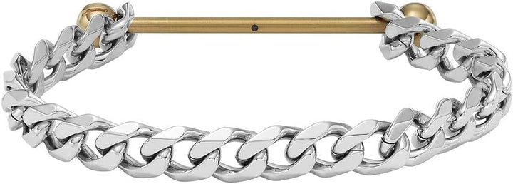 Diesel Armband Für Männer Stahl, Länge: 180mm, Breite: 8.5mm Silber Edelstahlarmband, DX1410931
