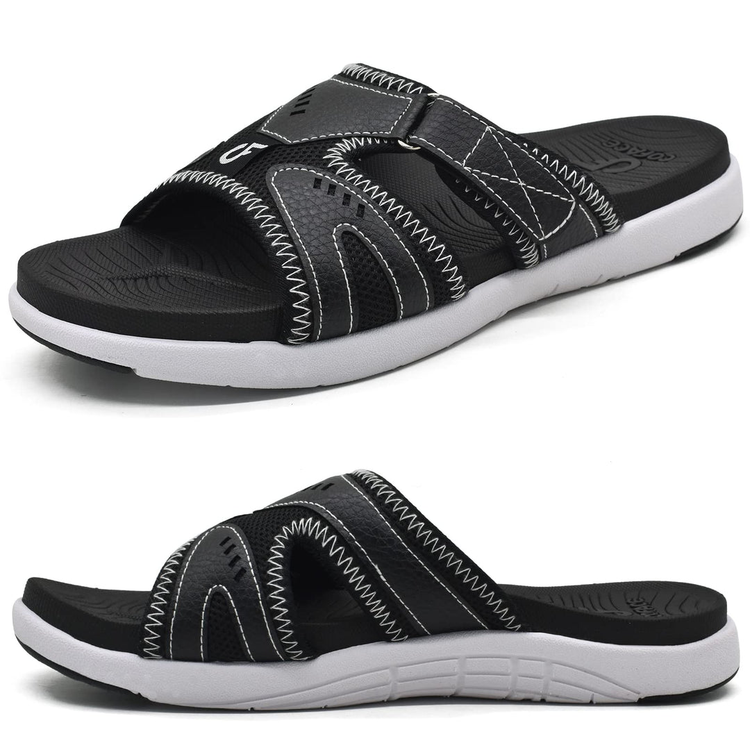 COFACE Herren Sport Recovery Sandalen Plantar Fasciitis weiche Polsterung leichtes Gewicht Bogen Unt