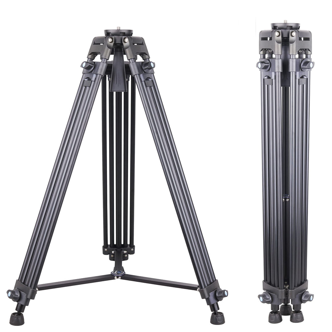 INNOREL VT80 Professionelles Video Stativ System, 150cm/59Zoll Hochleistungs Aluminium Doppelrohrsta