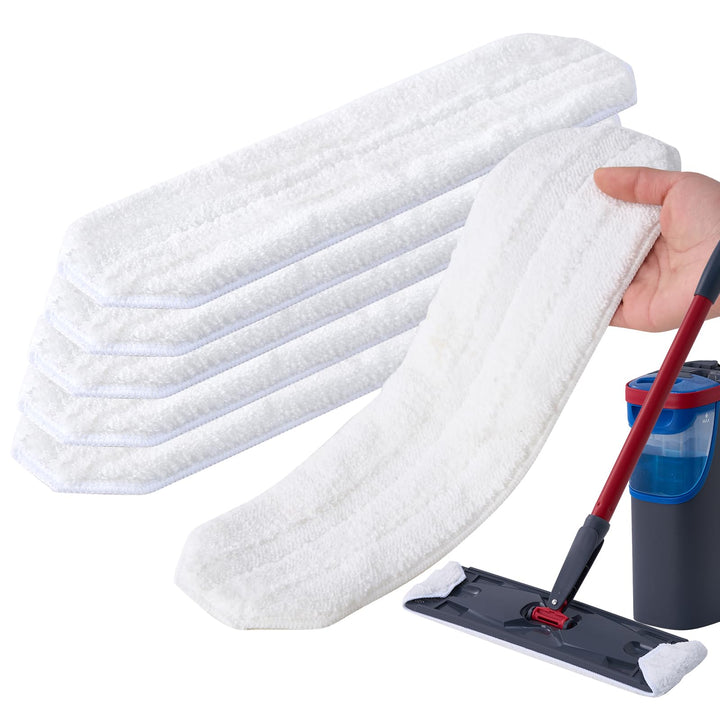 6 Stück für Vileda H2PrO Bodenwischer Ersatzbezug, Mikrofaser Bezug Kompatibel mit Vileda H2Pro & O-