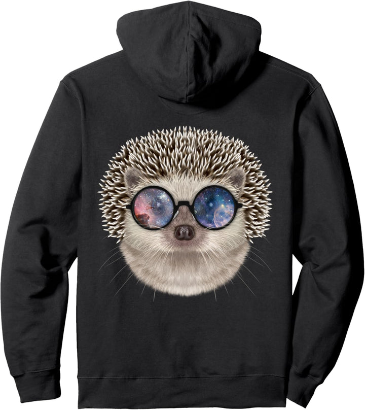 Igel trägt eine Sonnenbrille aus dem Weltraum Pullover Hoodie