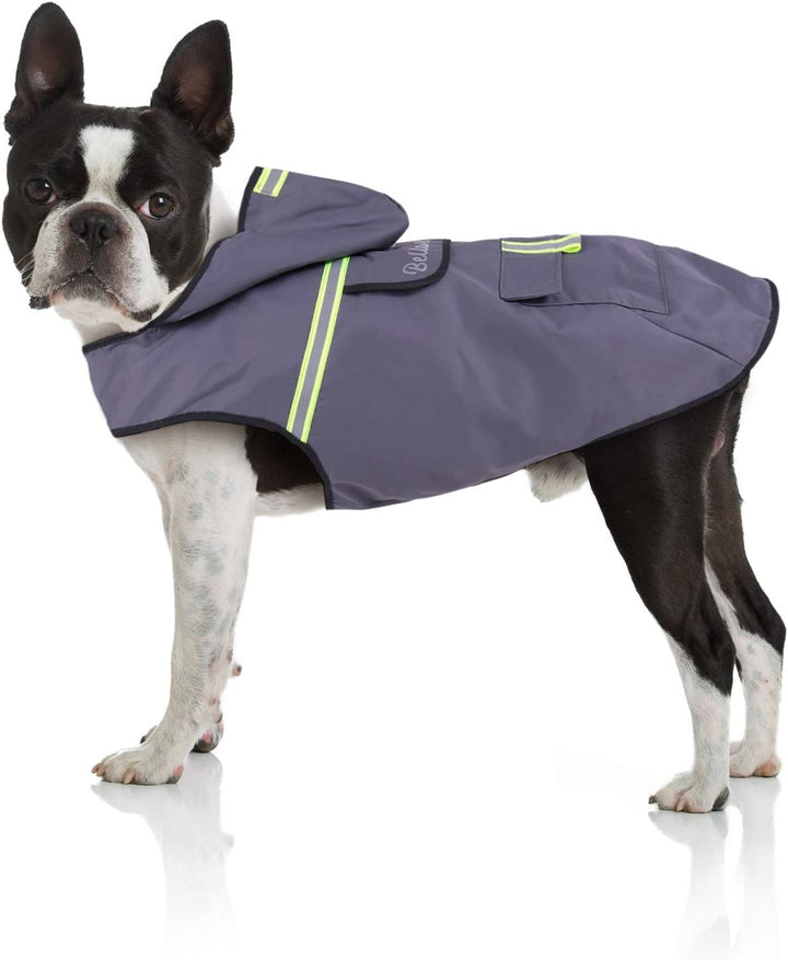 Bella & Balu Hunderegenmantel - Wasserdichter Hundemantel mit Kapuze und Reflektoren für trockene, s