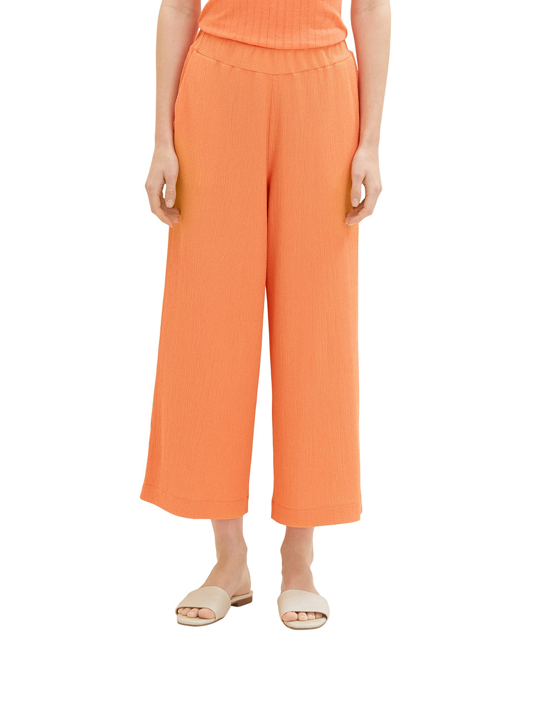 TOM TAILOR Denim Damen Basic Culotte Hose M 31699 - Luminous Coral, M 31699 - Luminous Coral