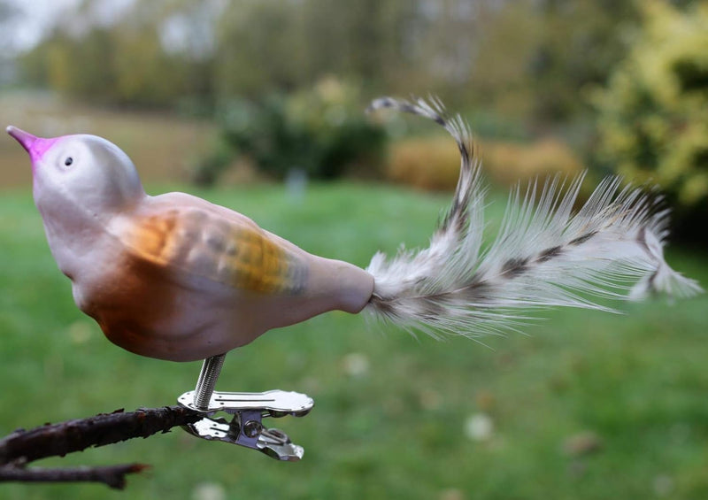 Dekohelden24 Set mit 3 Kernkugeln auf Clip, Farbe wählbar, 6er Set Wintervögel, 6er Set Wintervögel