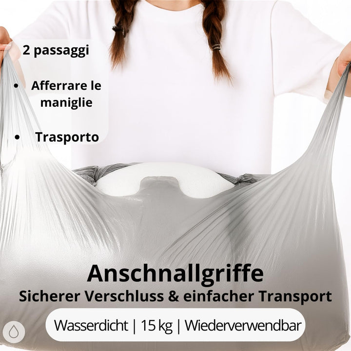 CLEVERBAG 10er-Pack XXL Kleidersäcke 82×125 cm – Wasserdichtes, widerstandsfähiges PE – Grosse Umzug
