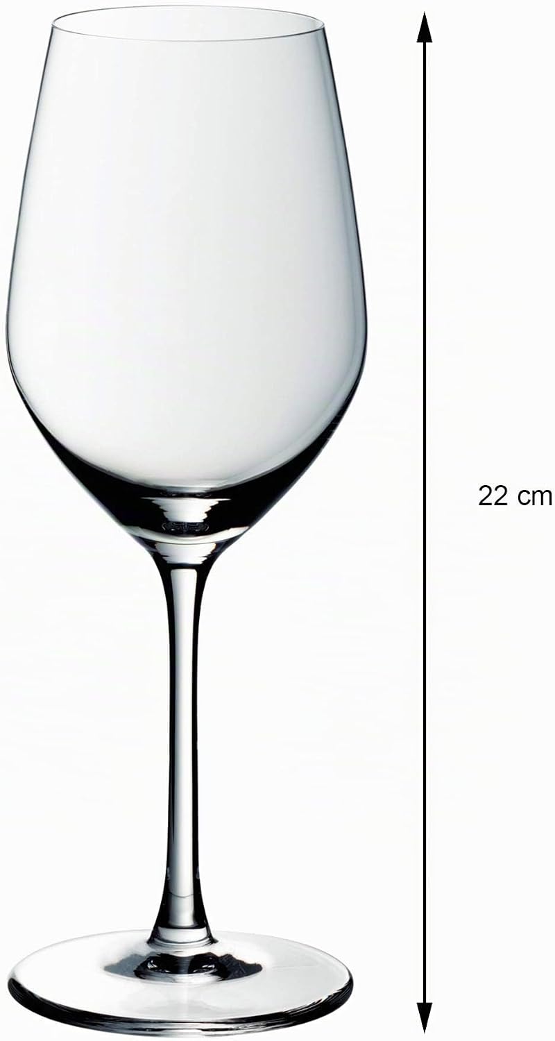 WMF Easy Plus Weingläser Weisswein 6er Set, Weinglas 390 ml, Kristallglas, spülmaschinenfest, transp