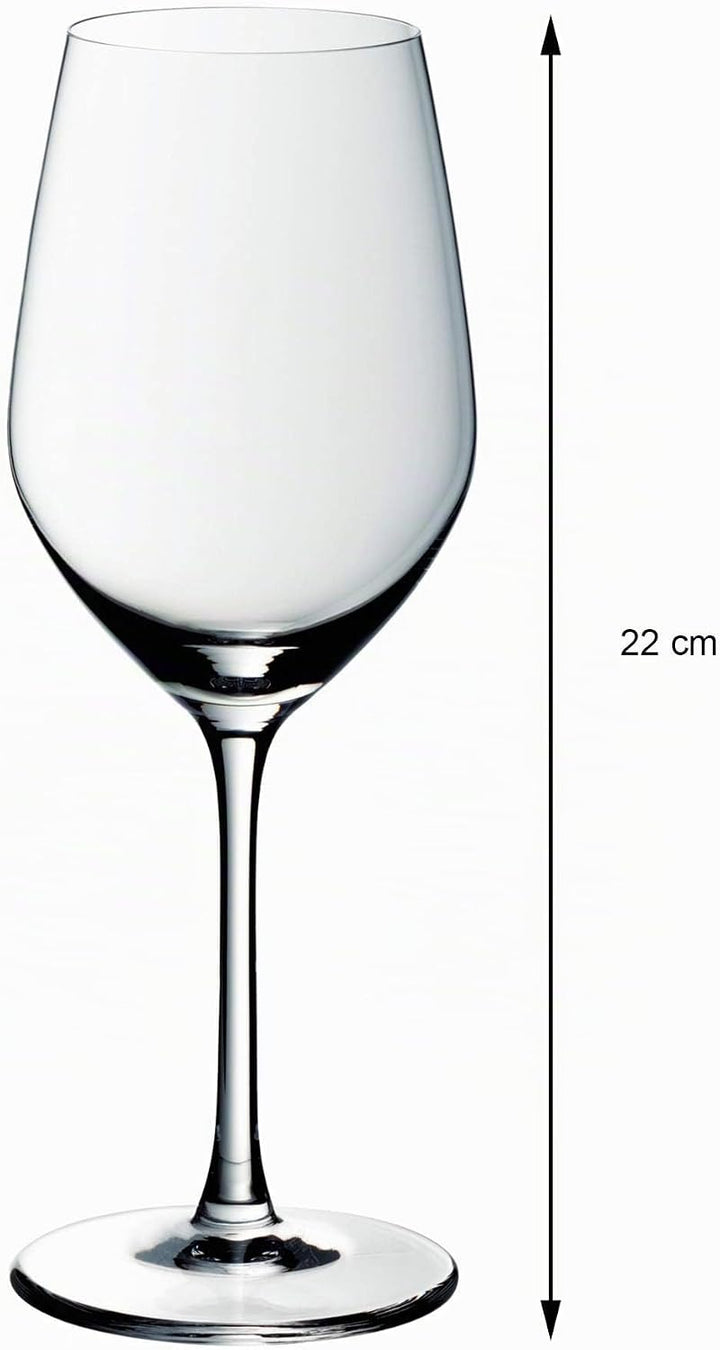 WMF Easy Plus Weingläser Weisswein 6er Set, Weinglas 390 ml, Kristallglas, spülmaschinenfest, transp