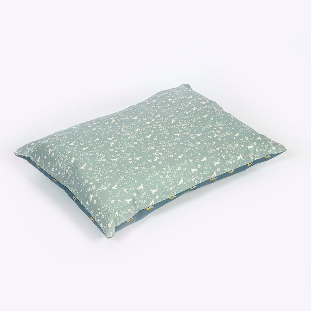 FATFACE Flying Birds Hundedecke, sehr weich, nachhaltig, gross, Blau/Blaugrün Large, Large