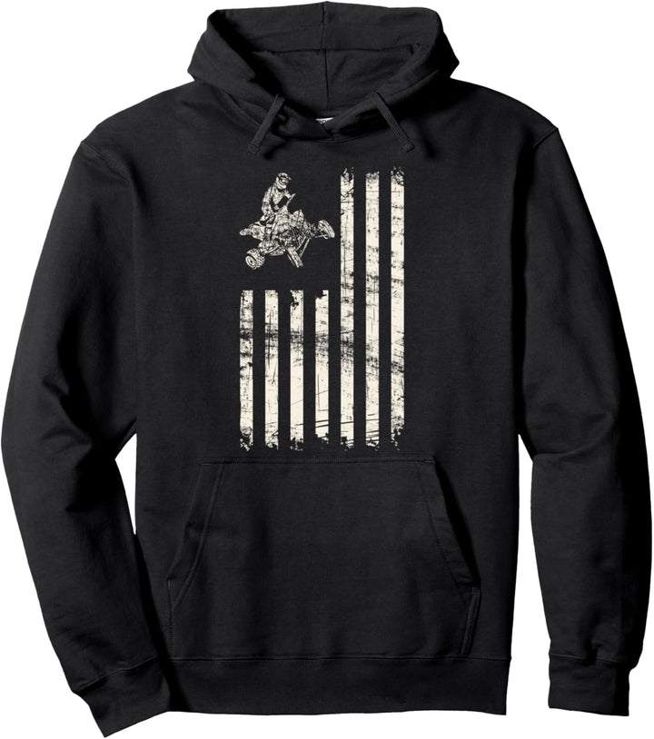 USA Flagge Cooles ATV Four Wheeler Quad Bike Offroader Pullover Hoodie