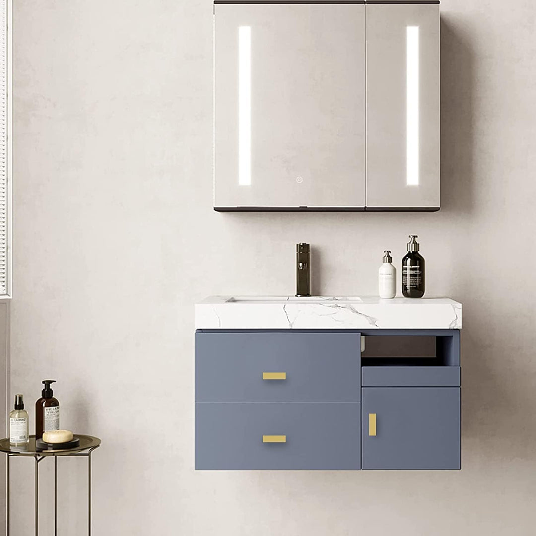 10 Stück Möbelgriffe Gold Griffe für Küchenschränke Gold, LONTAN Schrankgriffe 128mm Lochabstand Sch