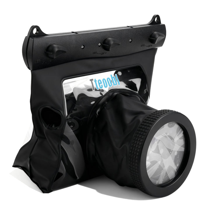 Sxhlseller Tragbare Universelle wasserdichte Unterwassertasche 20M für Canon Nikon DSLR-Kameras(schw
