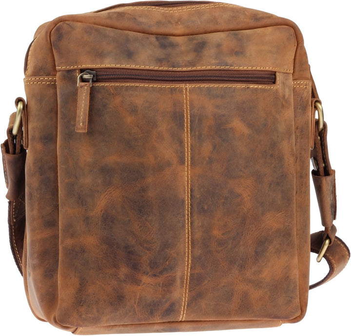 Greenburry Vintage Reporter Umhängetasche Leder 24 cm