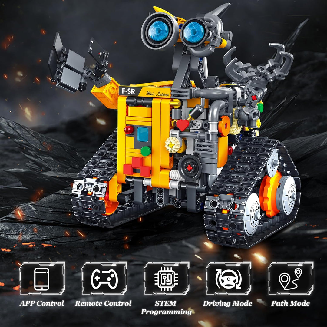 MOJINO Technik ab 5 6 7 8 9 10 11 12+ Jahre Jungen, 4 in 1 Roboter Kinder Roboticset mit App-Fernste