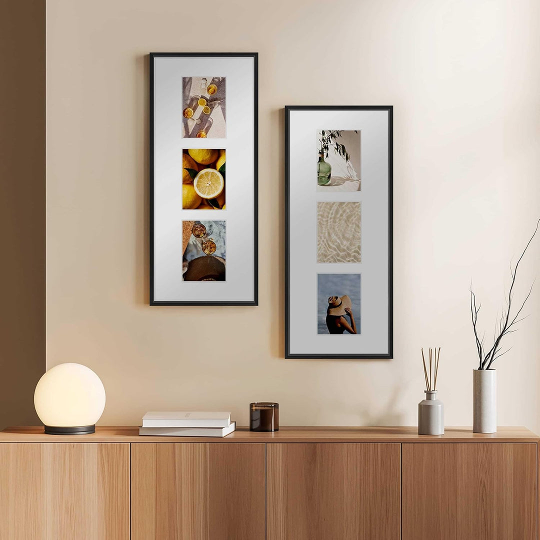 nielsen Aluminium Bilderrahmen Gallery Junior, 20x60 cm - 3x 10x15 cm, Silber Matt 20x60 cm - 3x 10x
