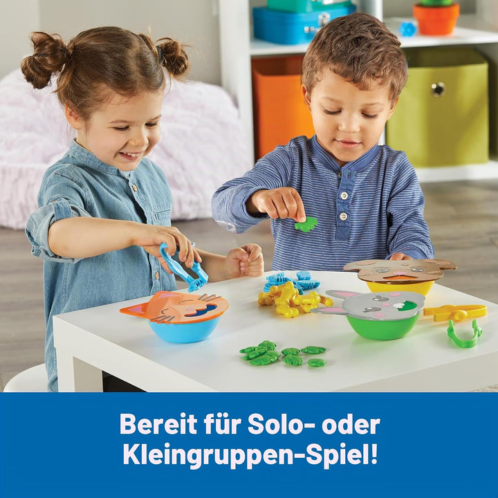 Learning Resources Feinmotorische Tierfütterung, Spielzeug für 3-jährige Jungen und Mädchen, Montess