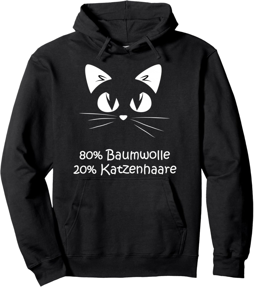Baumwolle Katzenhaare - Spuren Von Katze - Cat Sprüche Pullover Hoodie