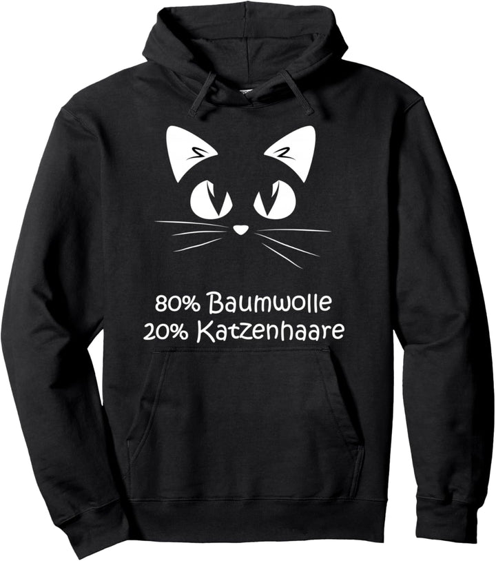Baumwolle Katzenhaare - Spuren Von Katze - Cat Sprüche Pullover Hoodie