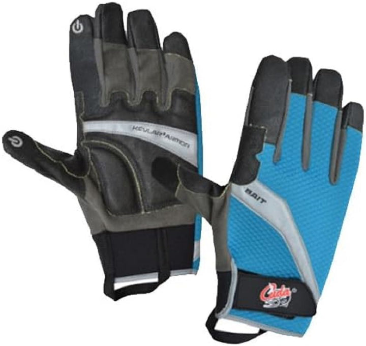 Cuda Fischerhandschuhe Offshore L blau/schwarz, L blau/schwarz