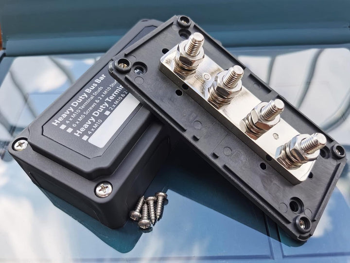 300A Sammelschienenkasten 12V - 48V DC 4X M8 Sammelschiene für Geländewagen Boot Camper Car Heavy Du