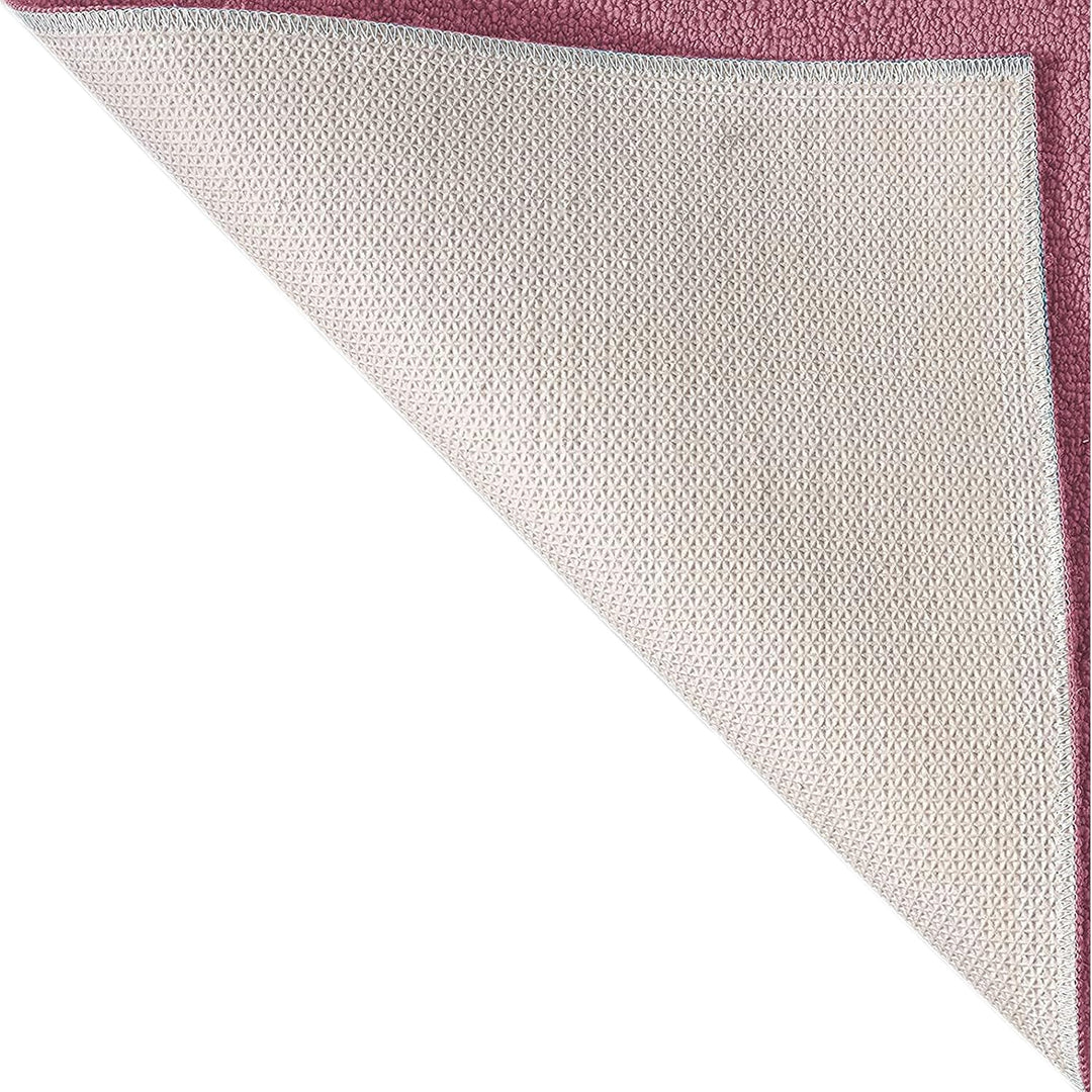 CARPETIA Hüpfkästchen Kinder-Spielteppich mit Herzen Krone &amp; Prinzessinnen Burg in rosa, 120 x 160 c
