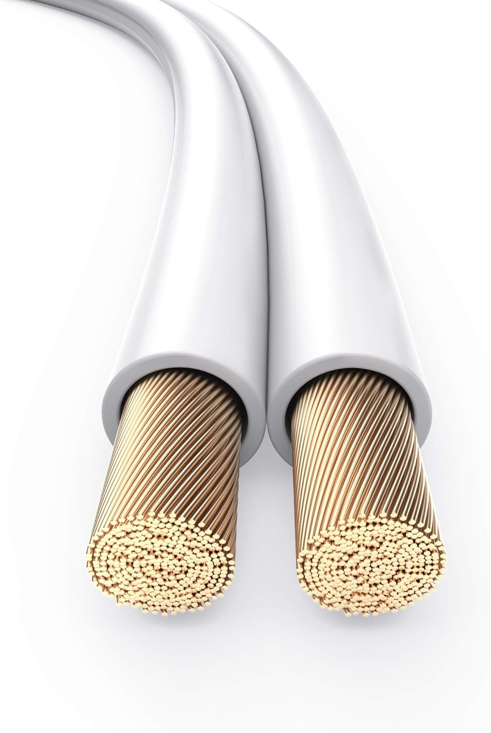 PureLink Lautsprecherkabel OFC 2 x 2,50mm² (0,20mm), 25,0m, weiss, Set mit 8 Bananensteckern 25,0m 2