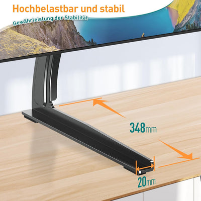 ELIVED Universal TV Ständer, TV Standfüsse für die meisten 27-55 Zoll LCD LED Fernseher bis zu 40KG,