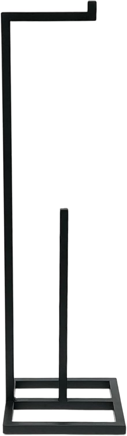DanDiBo Toilettenpapierhalter Stehend Schwarz Metall 96459 Gäste WC Ständer Klopapierhalter Ersatzro