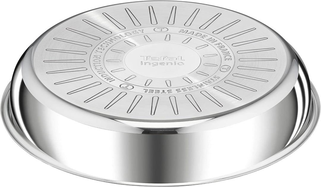 Tefal Ingenio Preference Bratpfanne, 22 cm, stapelbar, Edelstahl, Antihaftbeschichtung, Induktion, V