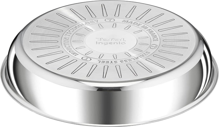 Tefal Ingenio Preference Bratpfanne, 22 cm, stapelbar, Edelstahl, Antihaftbeschichtung, Induktion, V